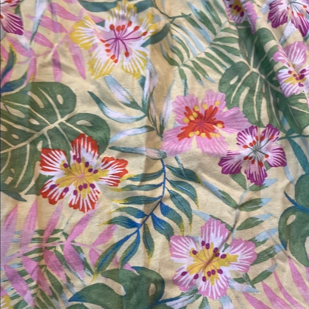H&M Tropical Green & Pink Floral Tank Top Girls Dress - Picture 2 of 5